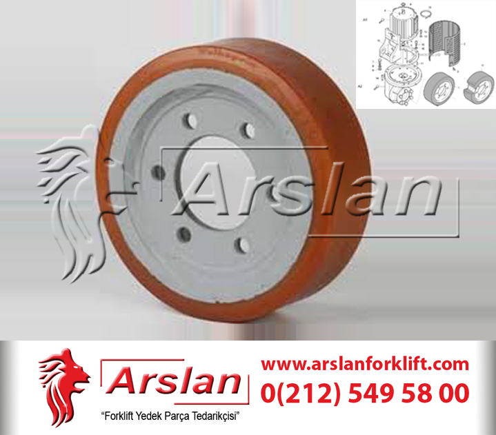 Linde-Still Yürüyüş Tekeri 0009933848 (Forklift Yedek Parça)