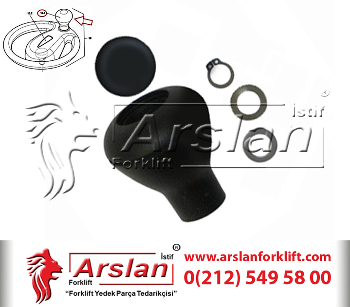 Jungheinrich 51094095 Direksiyon Topuzu Steering Knob (Forklift Yedek Parça)