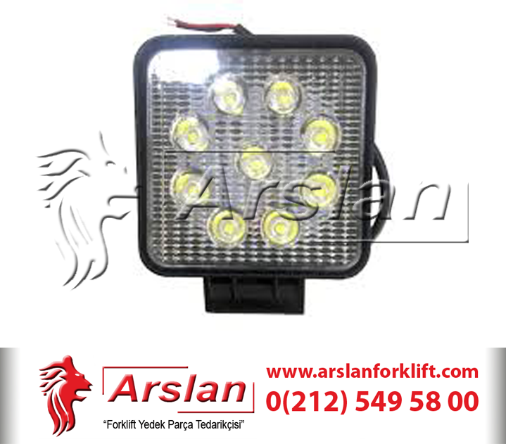 Forklift Kare Led Lamba 9 Ledli 12-24 Volt (Forklift Yedek Parça)