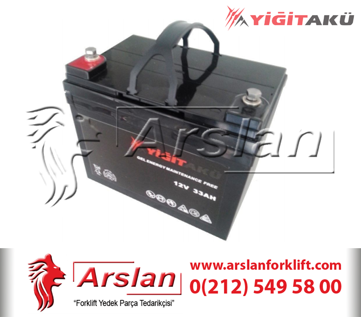 Yiğit Akü JEL YGD12-33 12V 33AH (Forklift Yedek Parça)