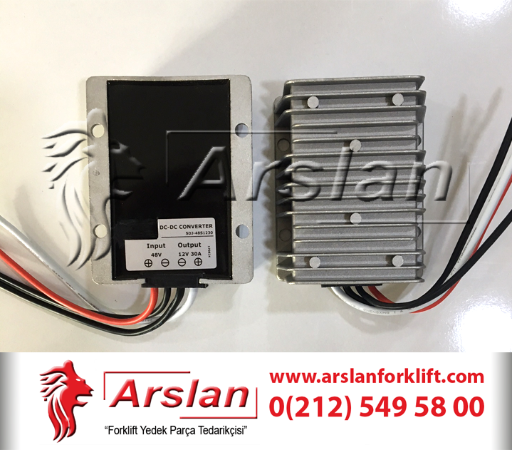 DC-DC Converter 48V - Out 12V 30AH (Forklift Yedek Parça)