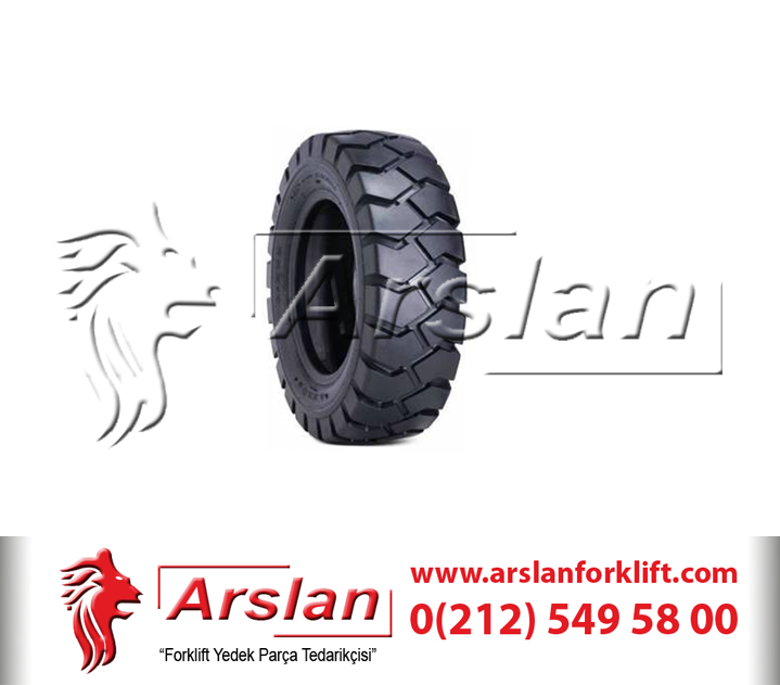 Forklift Lastik - Forklift Teker - Siyah Havalı Lastik 5.00-8 (Forklift Yedek Parça)